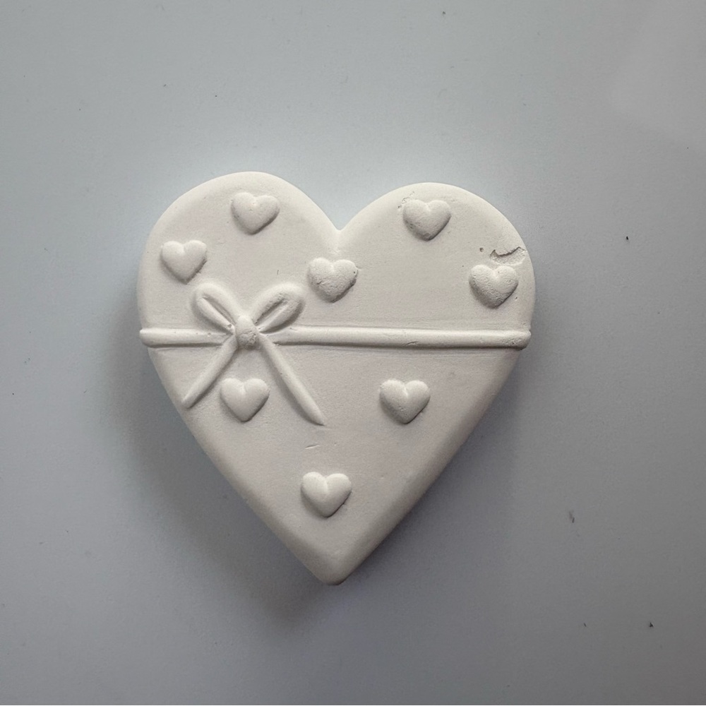 Paintable Ceramic White Valentine's Day Heart